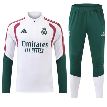 Παιδική φόρμα προπόνησης Real Madrid 1/4 Zip 2026/27 Λευκή