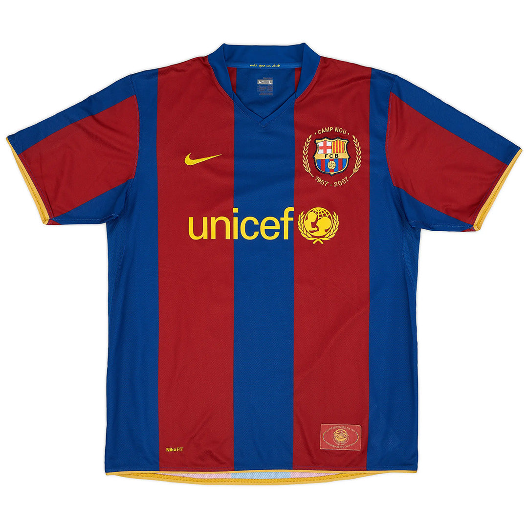 Maillot de Foot Rétro Domicile Zambrotta #11 Barcelone 2007/08