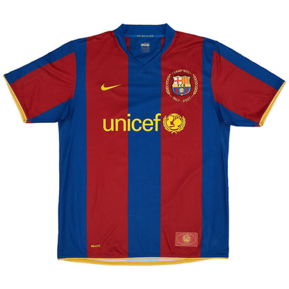 Maillot de Foot Rétro Domicile Zambrotta #11 Barcelone 2007/08