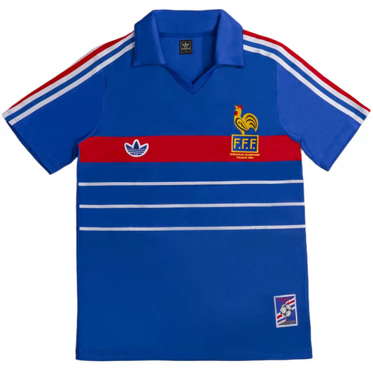 France 1984 Home Retro Soccer Jersey