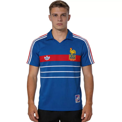 Frankrike 1984 retro-hjemmedrakt for fotball