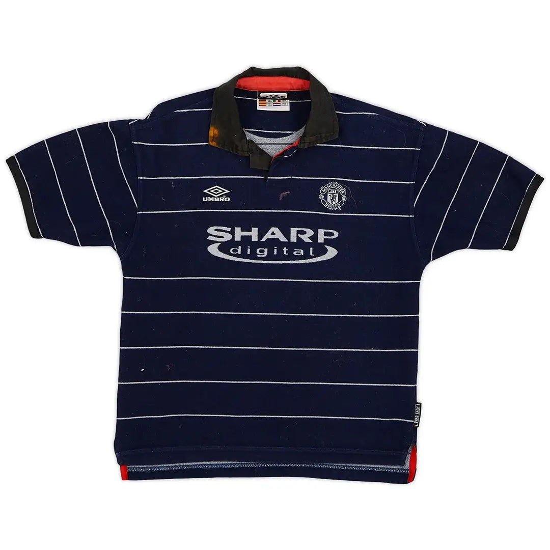 Camiseta de fútbol retro de visitante del Manchester United 1999/00 de Scholes #18