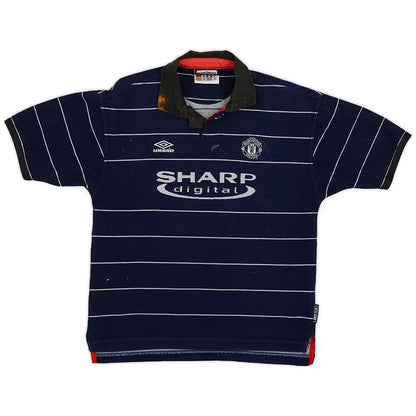 Camiseta de fútbol retro de visitante del Manchester United 1999/00 de Scholes #18