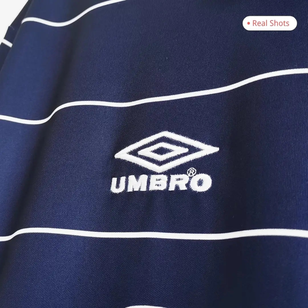 Camiseta de fútbol retro de visitante del Manchester United 1999/00 de Scholes #18