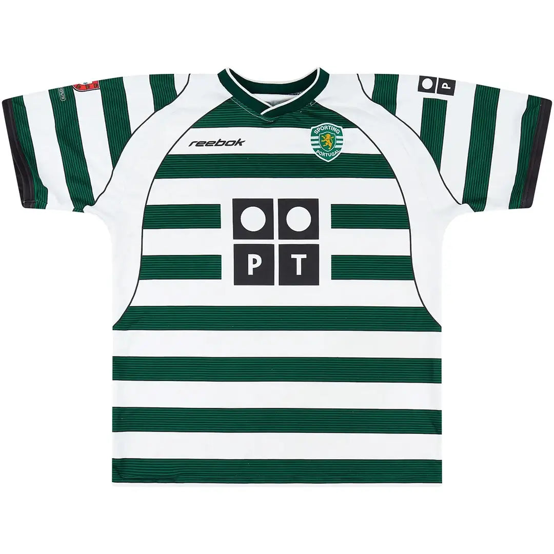Maillot de football rétro domicile C.RONALDO n° 28 Sporting CP 2001/03