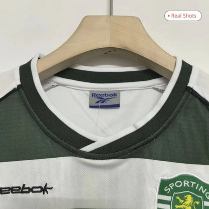 Maillot de football rétro domicile C.RONALDO n° 28 Sporting CP 2001/03