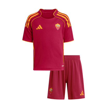 Roma Kid's Home Soccer Kit 2025/26 - Jersey+Shorts
