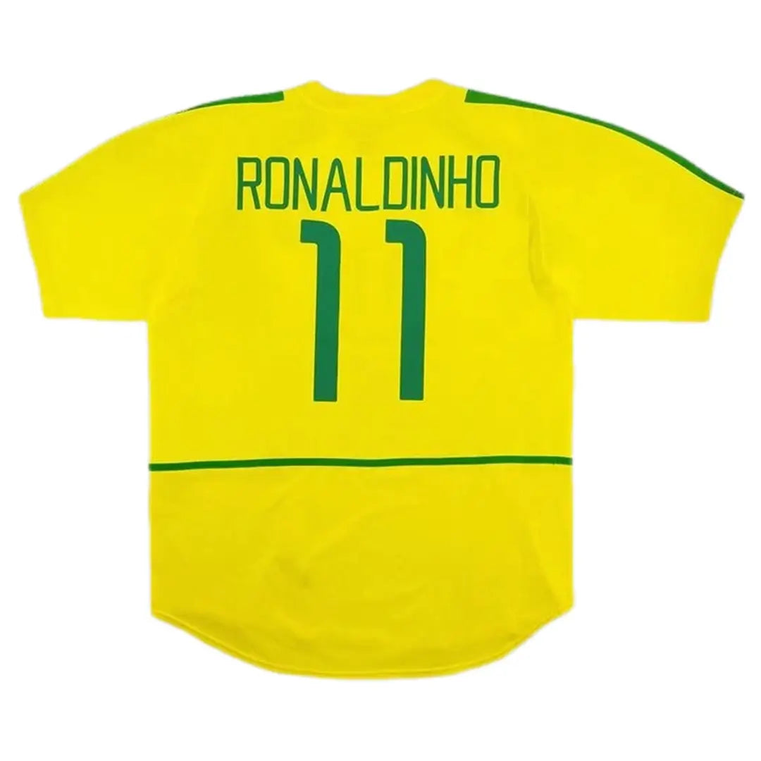 RONALDINHO #11 Brasilien 2002/03 Heim Retro-Fußballtrikot