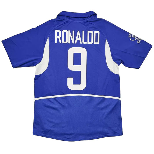 Ronaldo #9 Brasil 2002 bortedrakt retro fotballskjorte