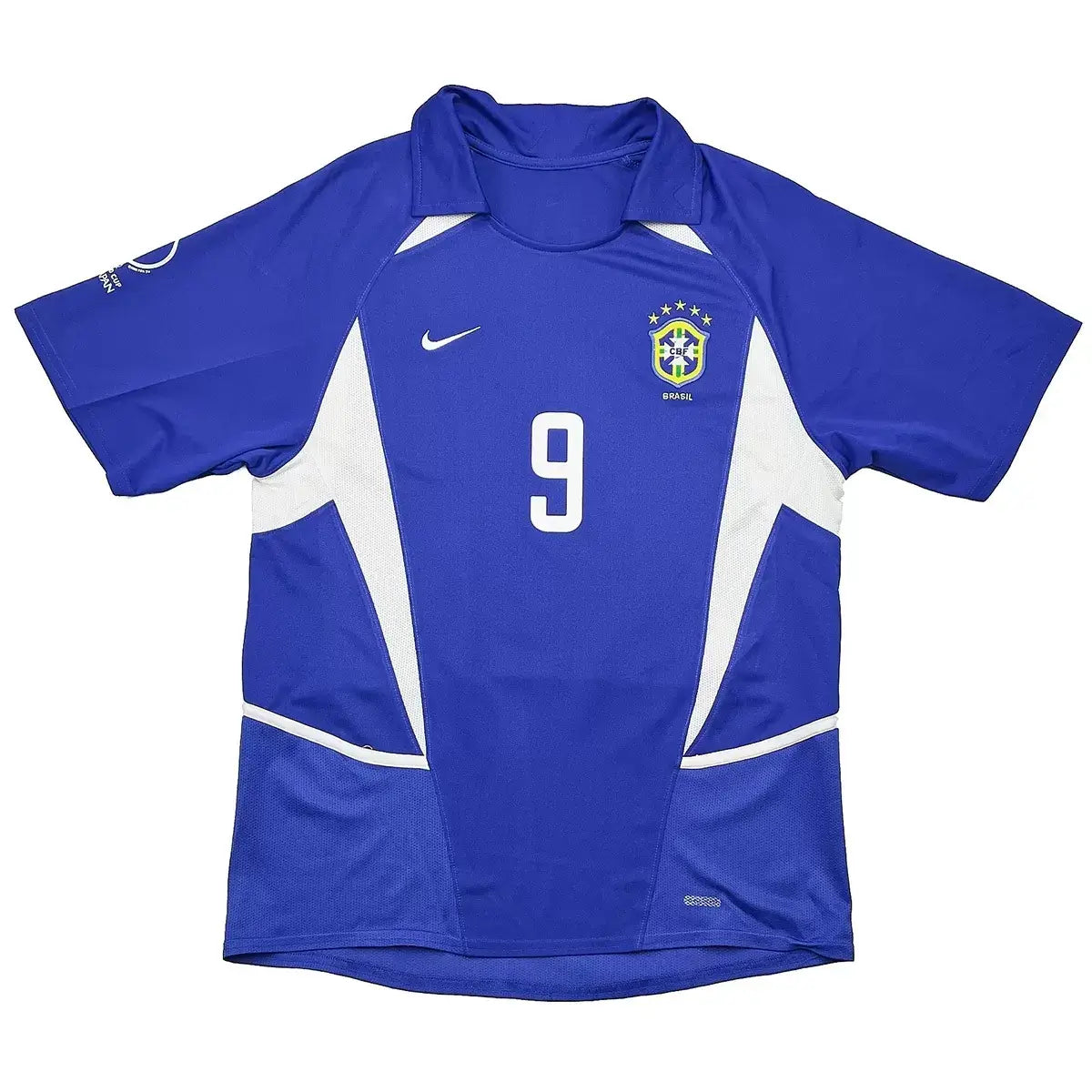 Maillot de football rétro extérieur Ronaldo #9 Brésil 2002