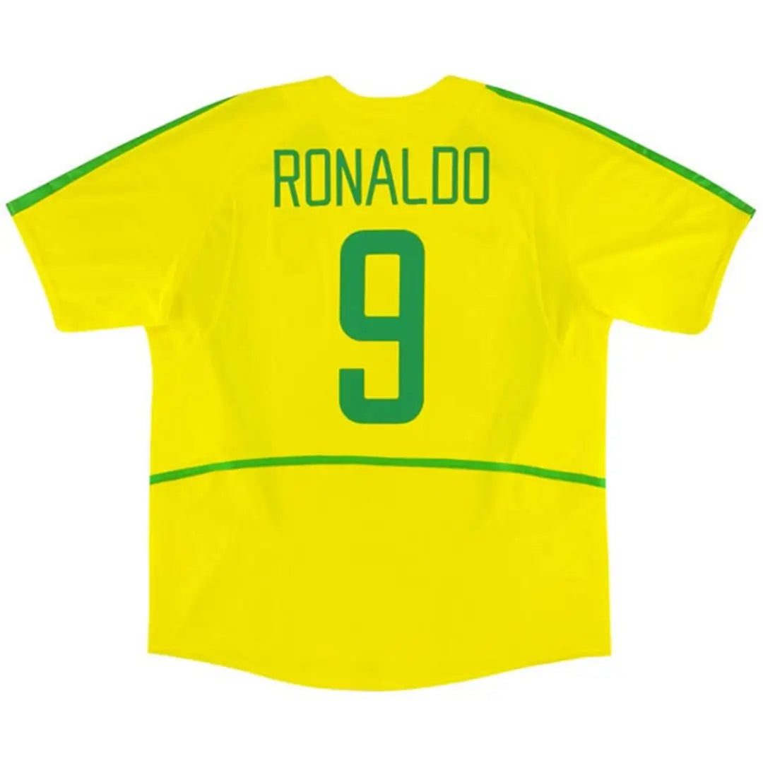 RONALDO #9 Brazil 2002/03 Home Retro Soccer Jersey
