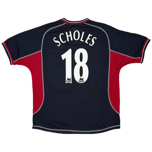 SCHOLES #18 Retro Manchester United 2000/01 Ausweichtrikot