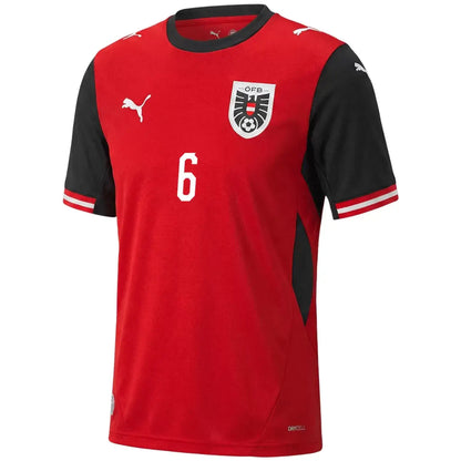 Maillot domicile de l'Autriche SEIWALD n°6 pour la Coupe du Monde 2026