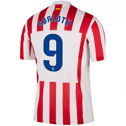 Φανέλα ποδοσφαίρου SØRLOTH #9 εντός έδρας Atletico Madrid 2025/26