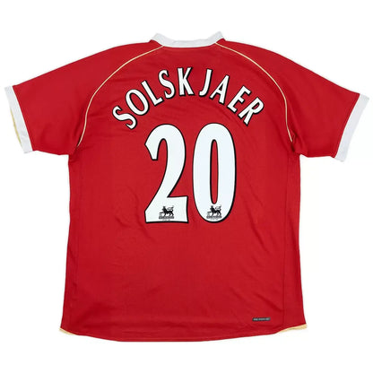 Ρετρό ποδοσφαιρική φανέλα εντός έδρας Manchester United 2006/07, Solskjaer #20