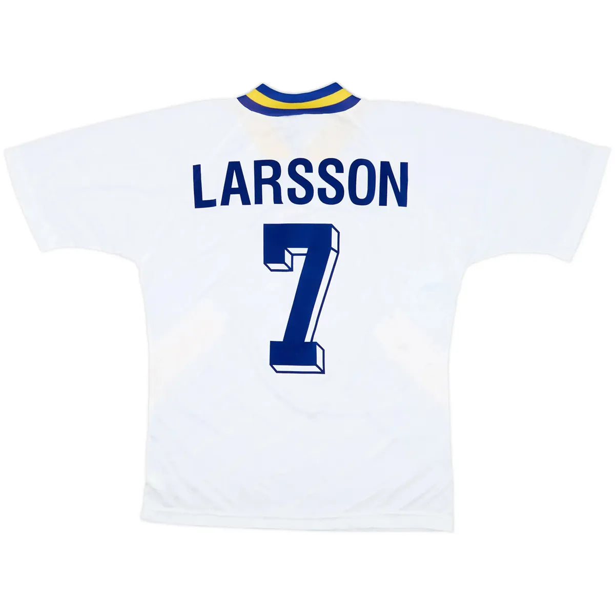 LARSSON #7 Retro Blågult uitshirt voetbalshirt WK 1994