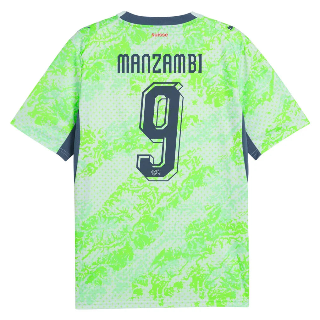 Manzambi #9 Zwitserland uitshirt WK 2026 voetbalshirt