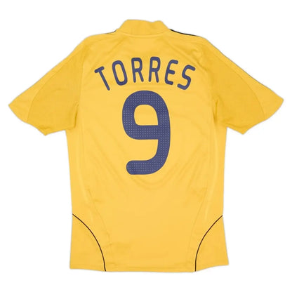 Torres #9 Spanje 2008 uitshirt retro voetbalshirt