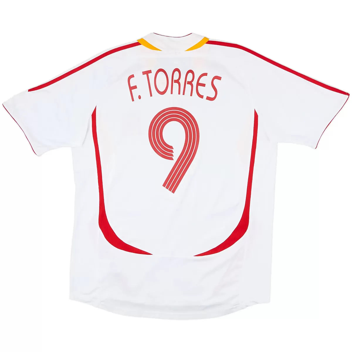 Maillot de football rétro extérieur de Torres n°9 Espagne 2006