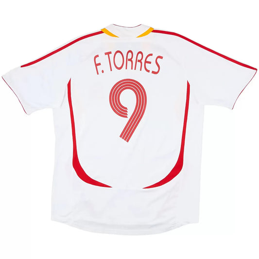 Spanien 2006 Auswärtstrikot Torres Nr. 9 Retro-Fußballtrikot