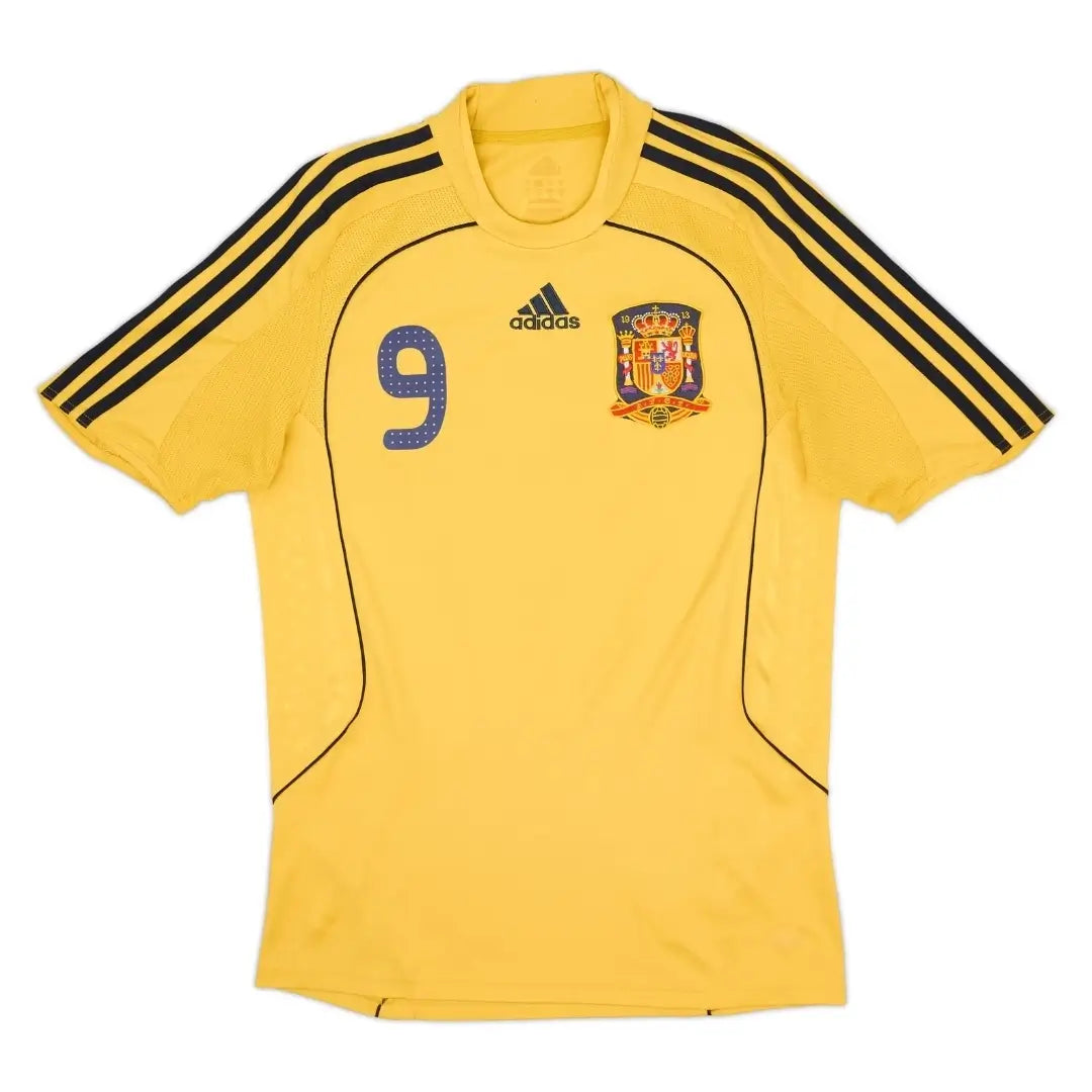 Torres #9 Spanje 2008 uitshirt retro voetbalshirt
