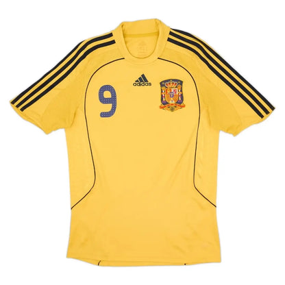 Torres #9 Spanje 2008 uitshirt retro voetbalshirt