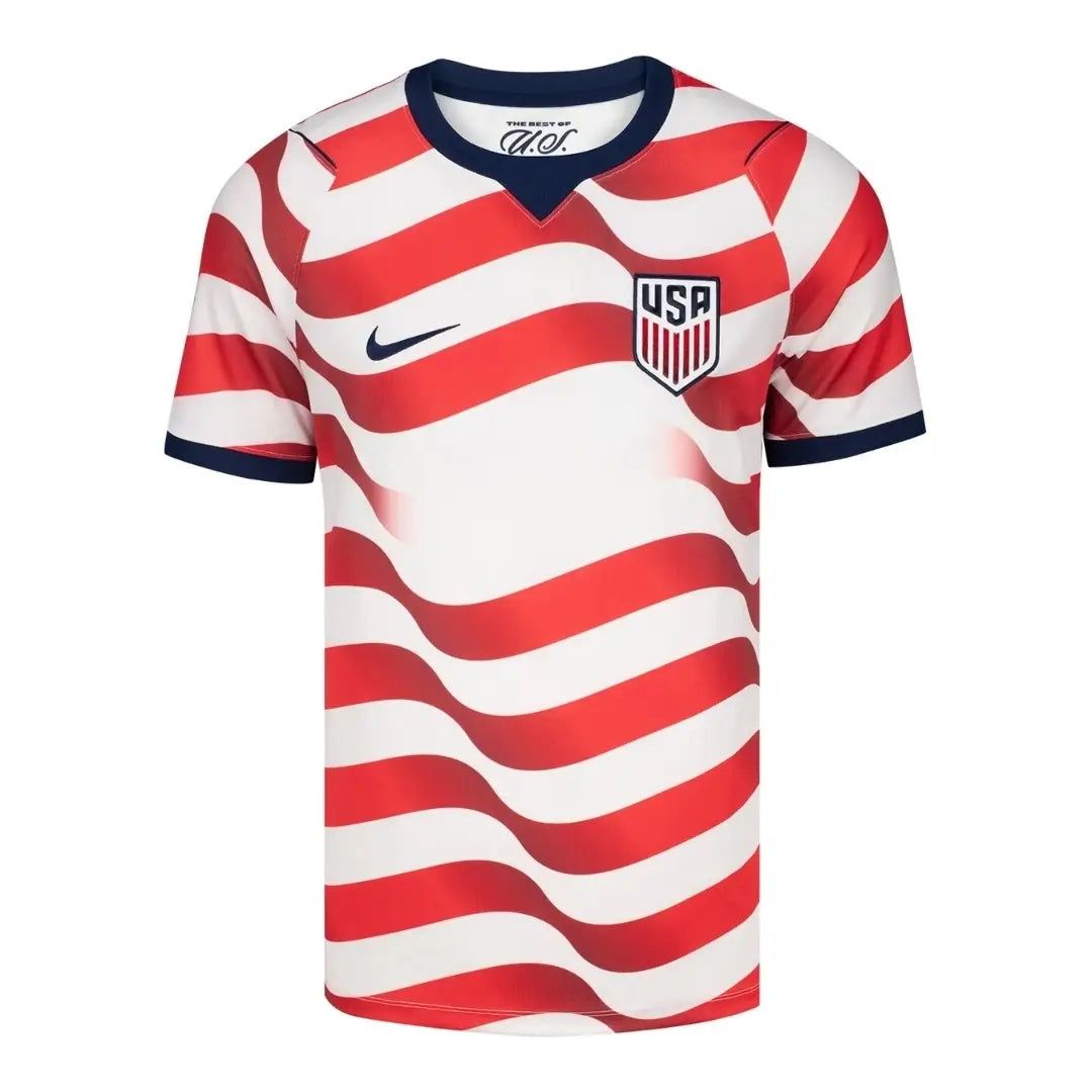 Maillot de foot domicile USMNT USA Outlaws 2026 rouge et blanc