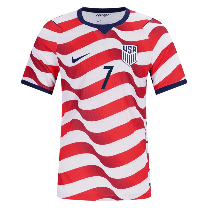 Φανέλα ποδοσφαίρου Reyna #7 USMNT USA Home Player Version 2026