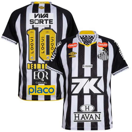 Maillot domicile du Santos FC, NEYMAR JR n° 10, saison 2025/26