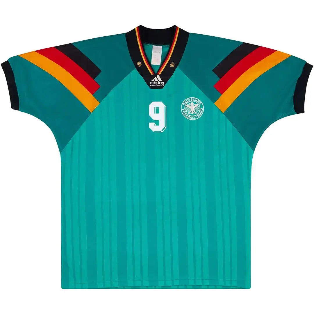 Völler #9 Retro Deutschland Auswärtstrikot EM 1992