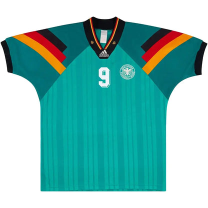 Völler #9 Retro Deutschland Auswärtstrikot EM 1992