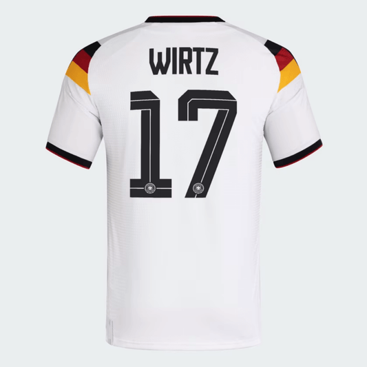 Maillot domicile de football WIRTZ n° 17, version joueur, Allemagne, Coupe du Monde 2026