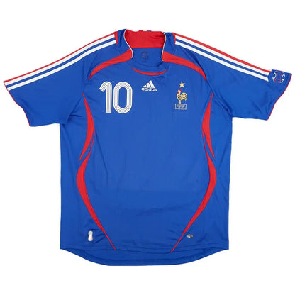 ジダン #10 フランス代表 2006 ホーム レトロサッカーユニフォーム