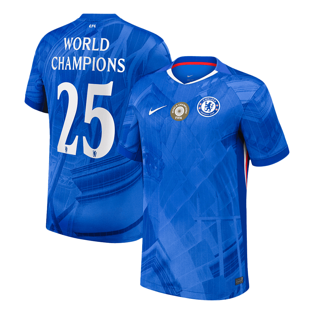 WORLD CHAMPIONS #25 Chelsea hjemmedrakt for fotball 2025/26