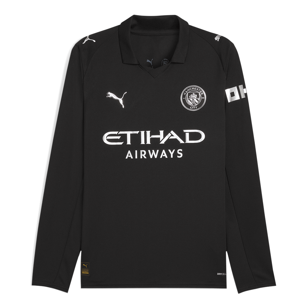Manchester City Auswärts Langarm-Fußballtrikot 2025/26