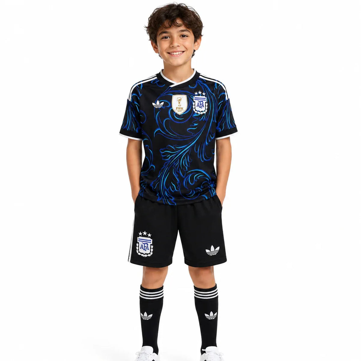 Argentinië 2026 Uit-tenue voor kinderen - Shirt + Broekje + Sokken