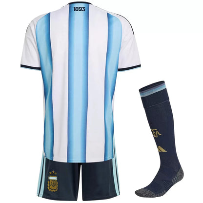 アルゼンチン代表 2026 ホーム キッズ用サッカーユニフォームセット（シャツ＋パンツ＋ソックス）