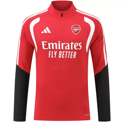 Arsenal 1/4-zip trainingspak voor kinderen 2026/27 rood