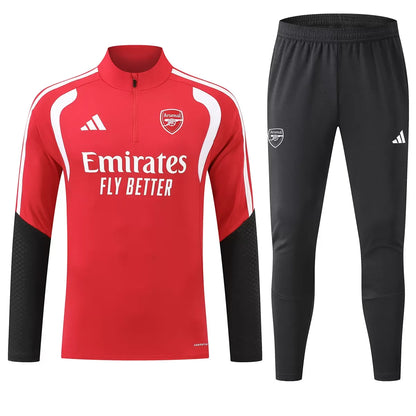 Arsenal 1/4-zip trainingspak voor kinderen 2026/27 rood