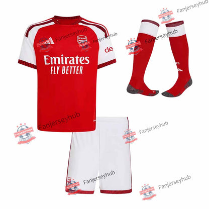 Gunners Kinder-Heimtrikot-Set (Trikot + Shorts) 2026/27 Rot