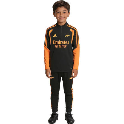 Arsenal 1/4 Zip Trainingspak voor kinderen 2026/27 Zwart