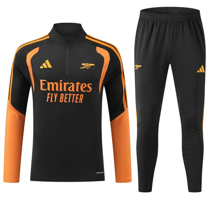 Arsenal 1/4 Zip Trainingspak voor kinderen 2026/27 Zwart