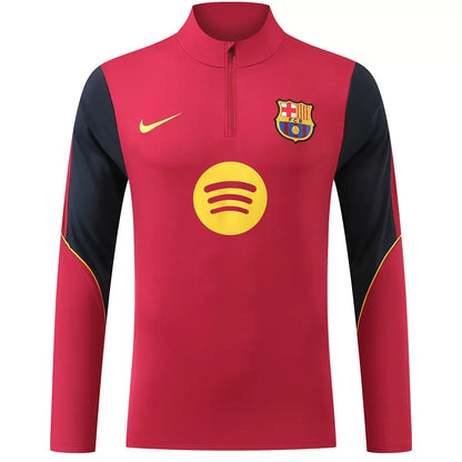 Chándal infantil Barcelona con cremallera de 1/4, temporada 2025/26, negro