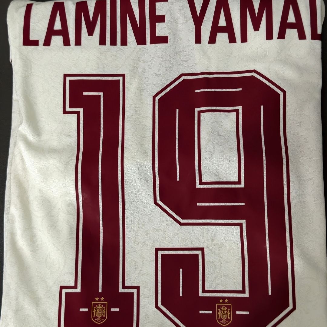 LAMINE YAMAL #19 Spania bortedrakt spillerversjon vinnerdrakt VM 2026