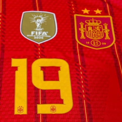 LAMINE YAMAL #19 Spanien Heimtrikot Player Version Sieger Trikot Weltmeisterschaft 2026