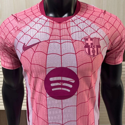 Φανέλα ποδοσφαίρου Μπαρτσελόνα Spider-Man Player Version 2026/27 Ροζ