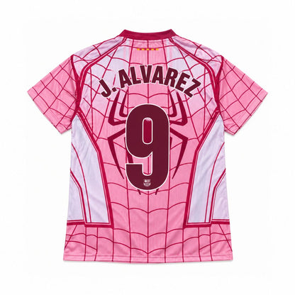 Φανέλα ποδοσφαίρου Μπαρτσελόνα Spider-Man Player Version 2026/27 Ροζ