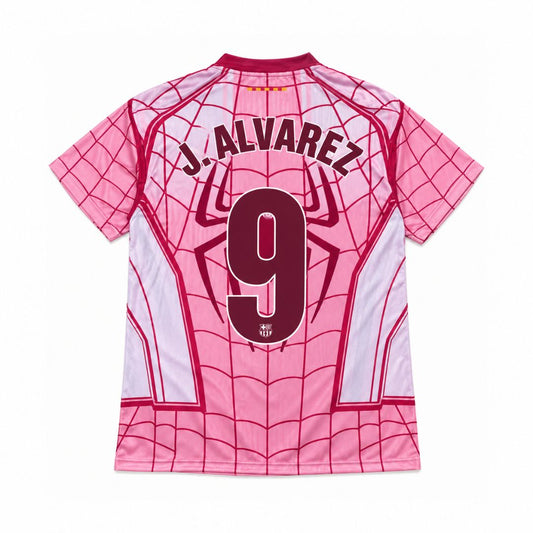 Φανέλα ποδοσφαίρου Μπαρτσελόνα Spider-Man Player Version 2026/27 Ροζ