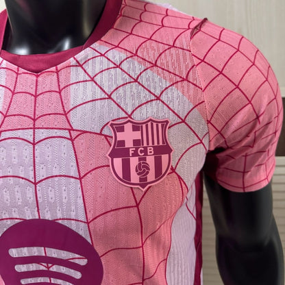 Φανέλα ποδοσφαίρου Μπαρτσελόνα Spider-Man Player Version 2026/27 Ροζ
