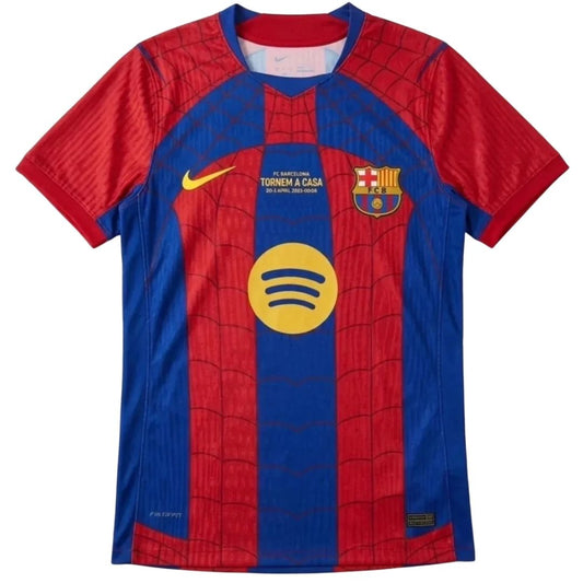 Barcelona Spider-Man Special Edition Spielerversion Fußballtrikot 2026/27